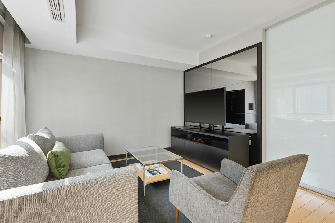 Modern 4K television setup for TV box streaming