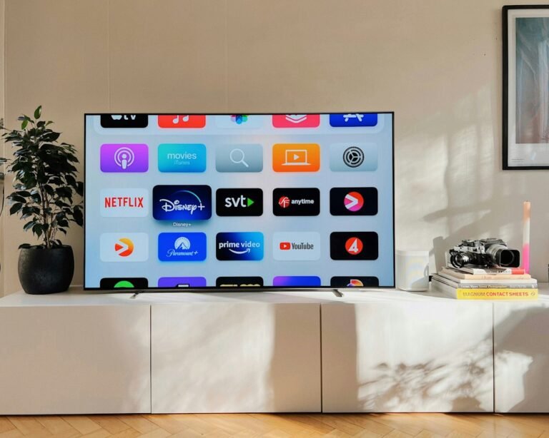 Modern TV setup illustrating the Amazon Fire TV Stick 4K streaming guide