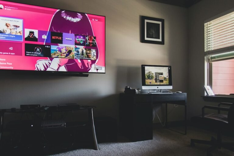 Android TV box setup with television and HDMI connection