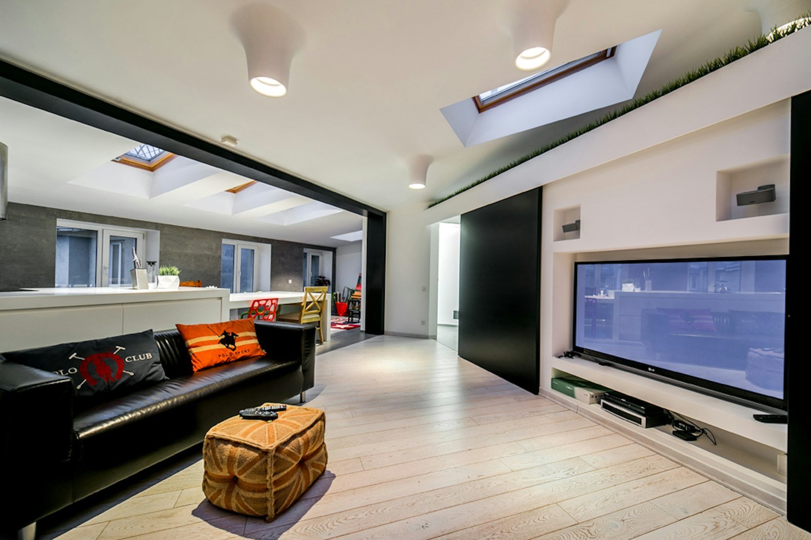 Android TV box streaming setup on a modern television